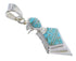 Southwestern Sterling Silver Turquoise Slide Pendant AX51252